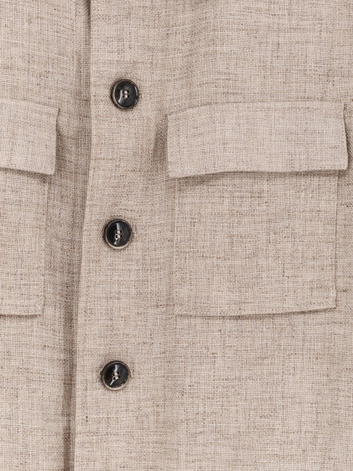 Boss Corvin virgin wool, silk and linen jacket - Mediumbeige