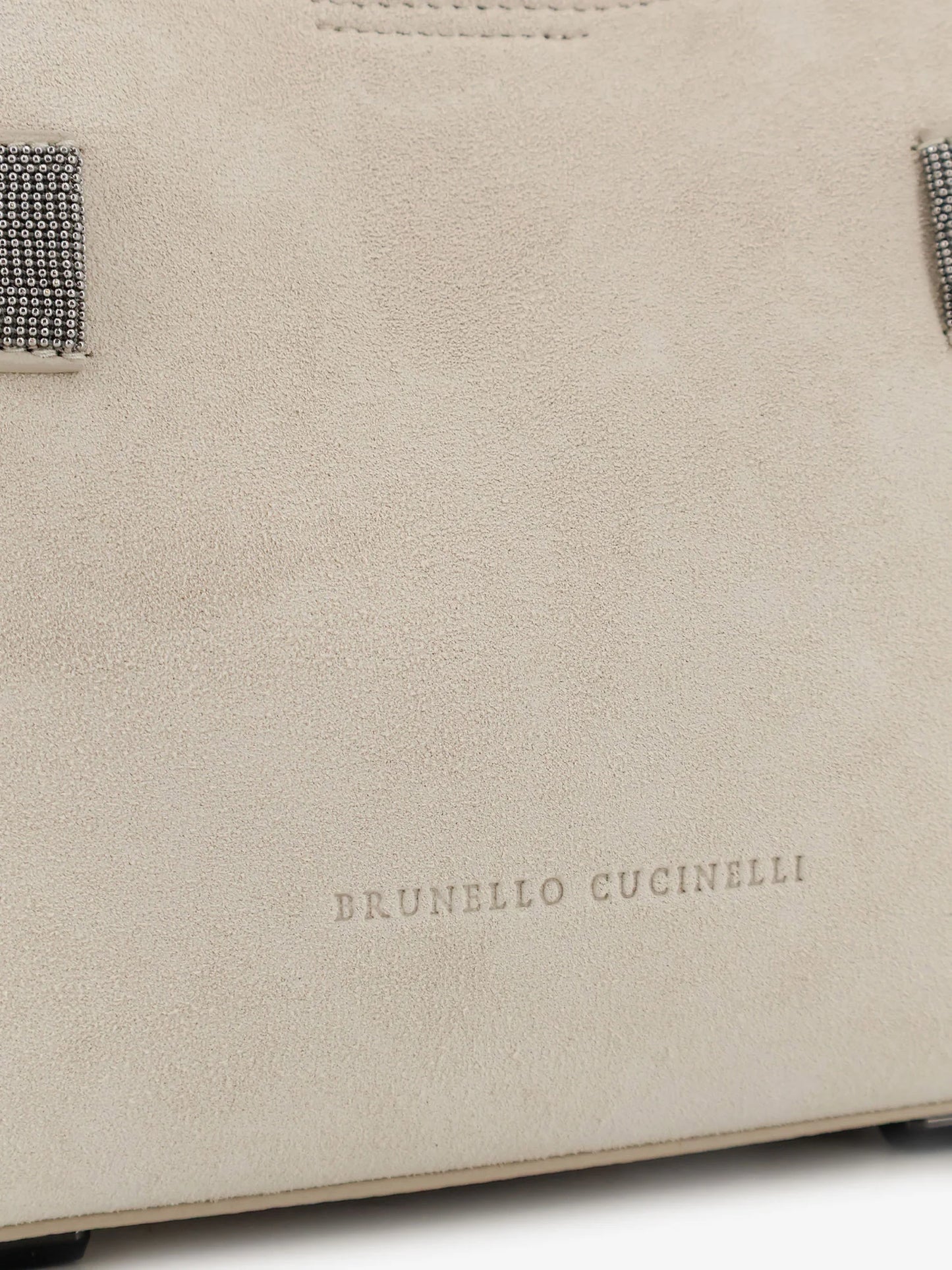 Brunello Cucinelli Suede Crossbody Bag With Monili Detail