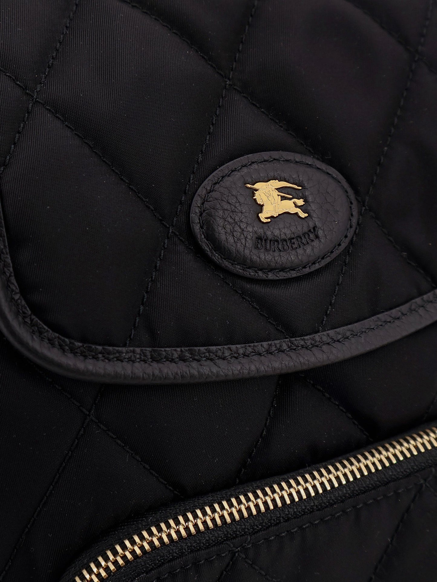 Burberry Mini Nylon Backpack With Leather Logo Patch