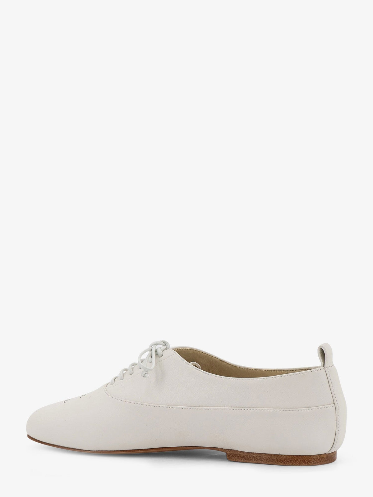 Celine Triomphe Richelieu leather lace-up shoe - Arctic White