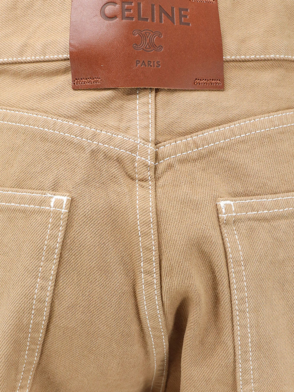 Celine Boyfriend 002 cotton trousers - Lattelightstonewash