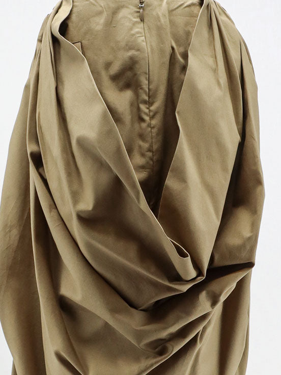 Chloe' Draped cotton skirt - Amberolive