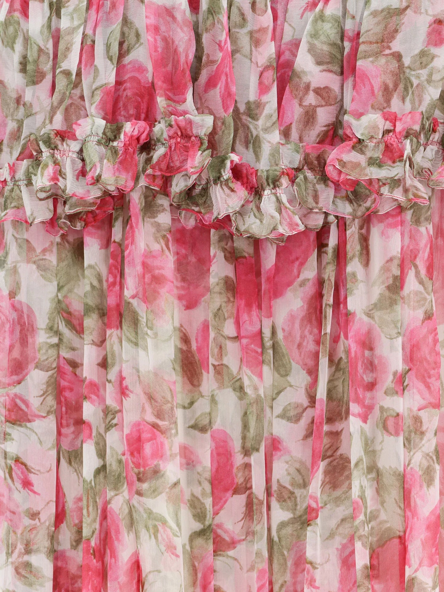 CHLOE' - Silk long dress with floral print