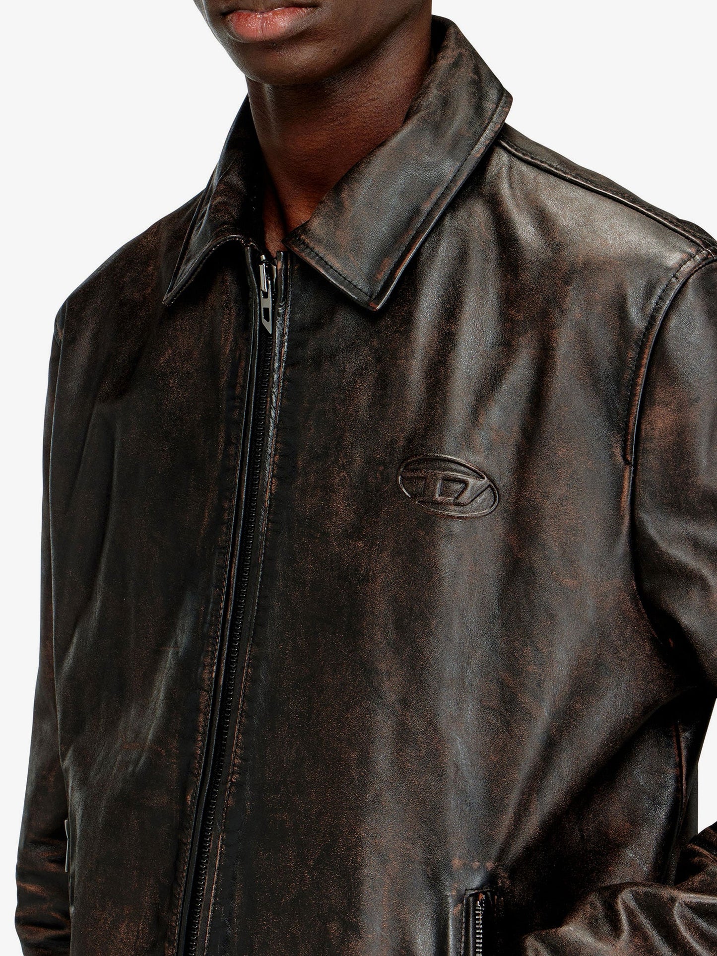 Diesel L Amar Wrd Leather Jacket