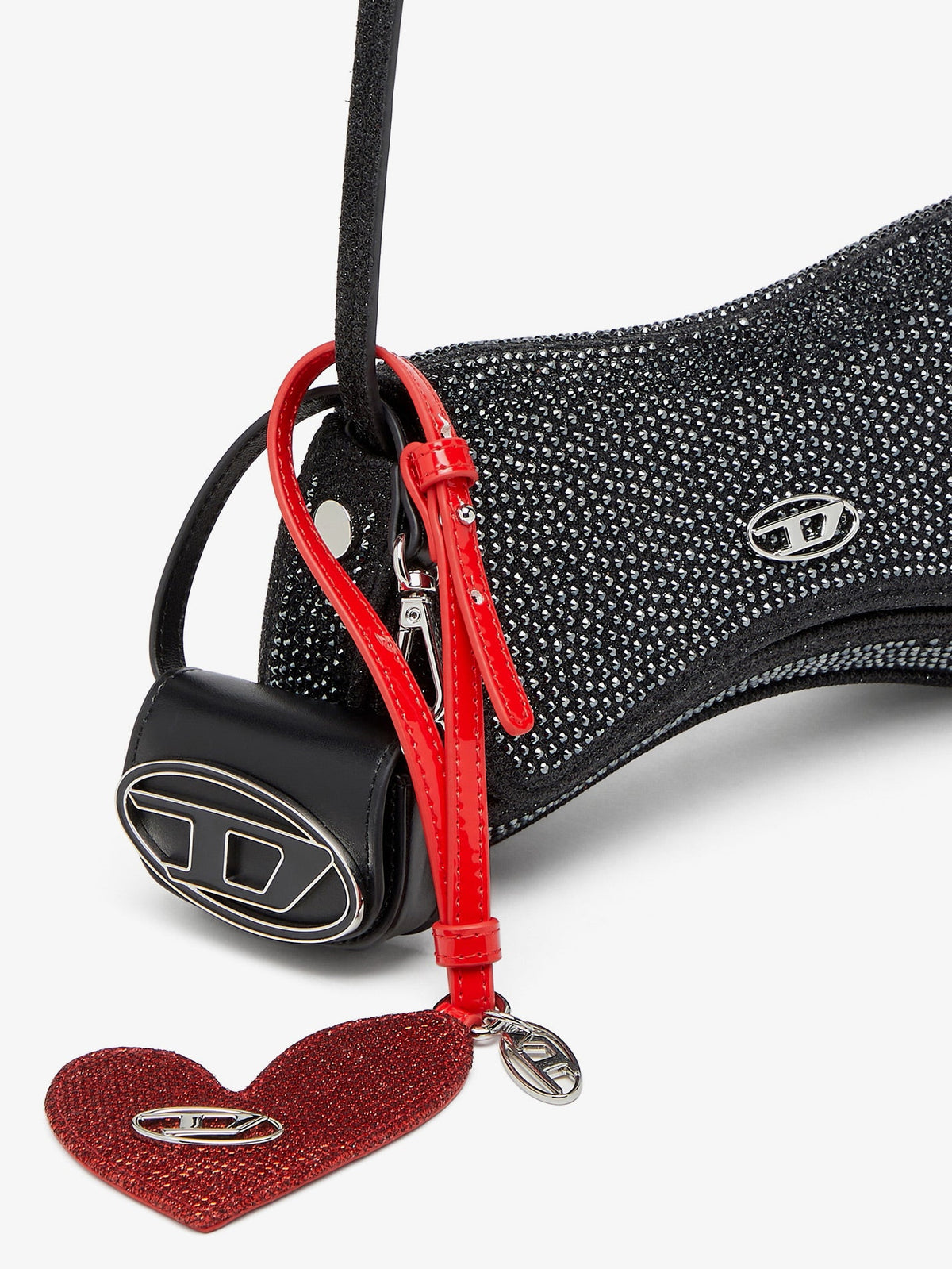 Diesel 1DR Micro Leather Charm - Nero