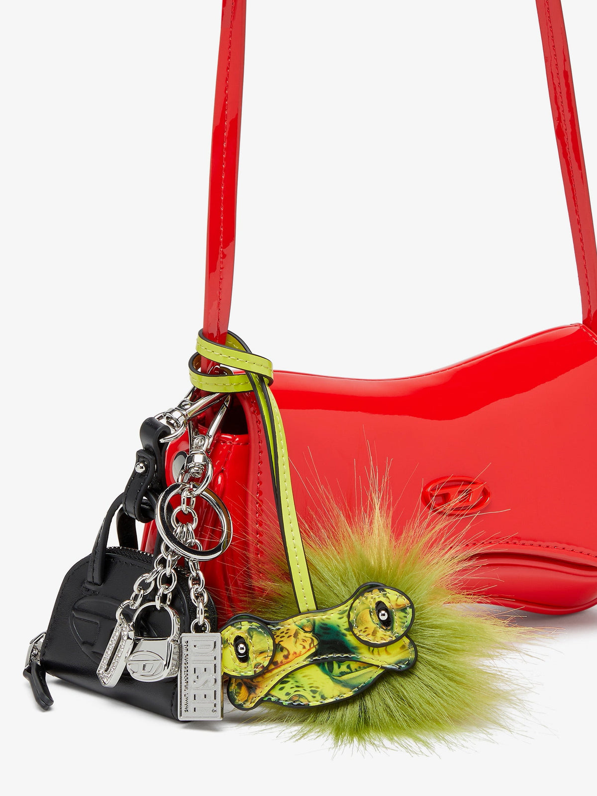 Diesel 1Dr Dome Charms PVC keychain - Nero