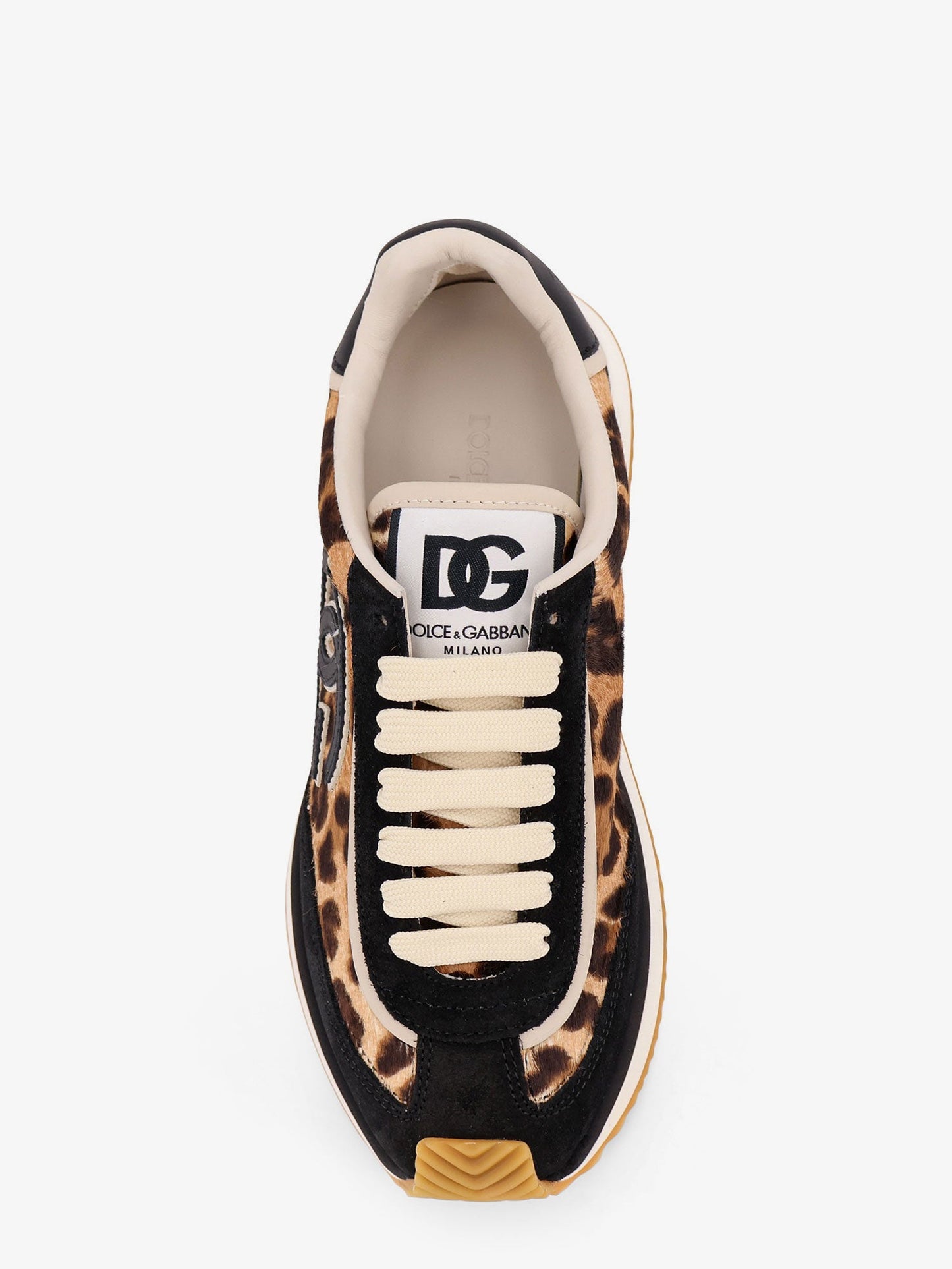 Dolce & Gabbana Suede sneakers with animal print - Leonero