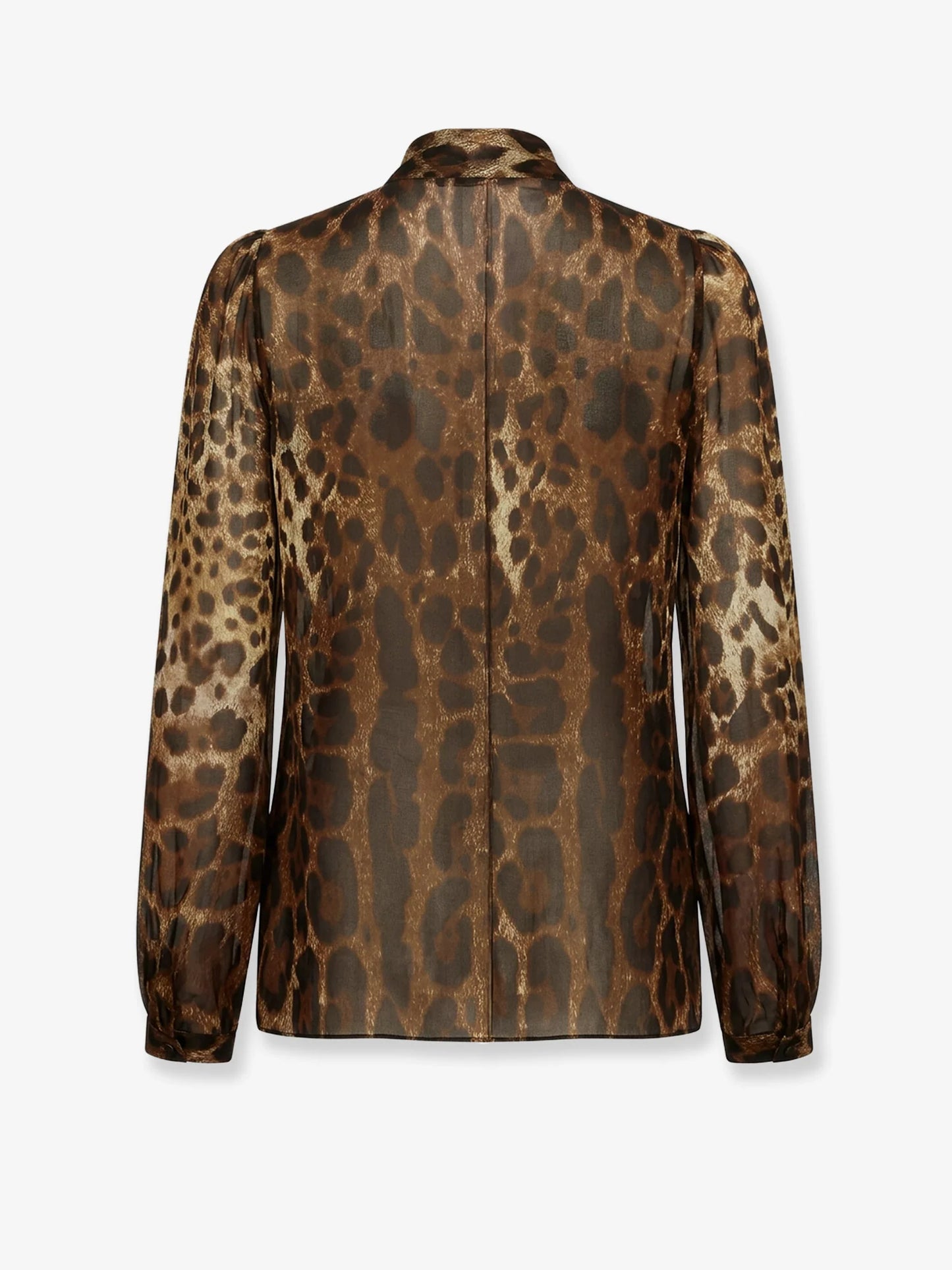 Dolce & Gabbana Chiffon Shirt With Animal Print