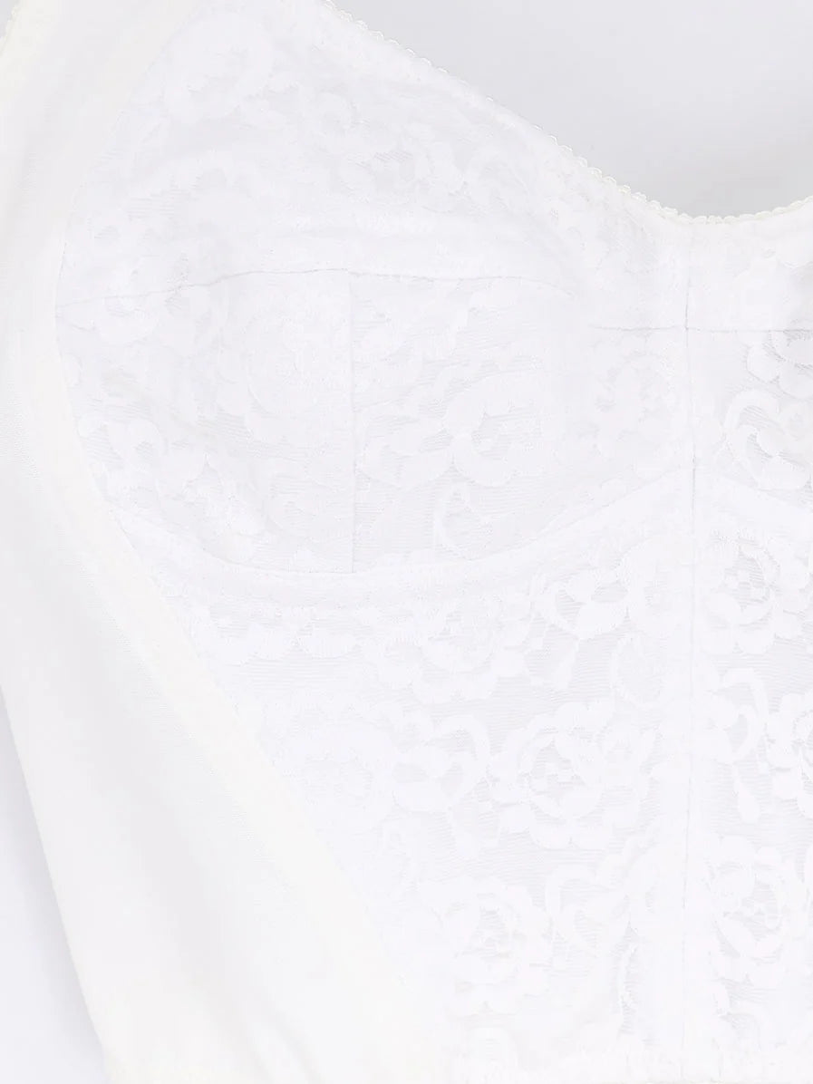 Dolce & Gabbana Bustier Top With Lace Inserts