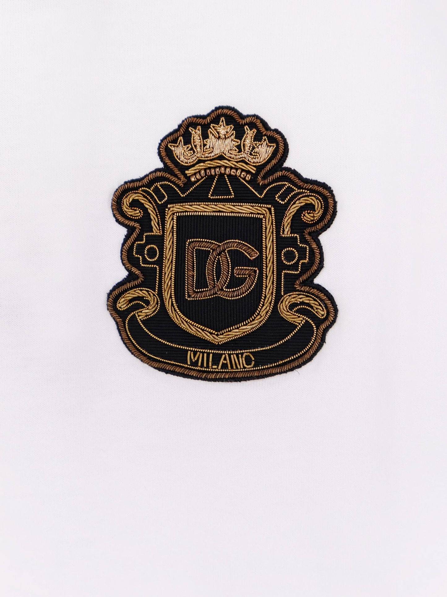 Dolce & Gabbana Cotton T Shirt With Iconic Logo Patch
