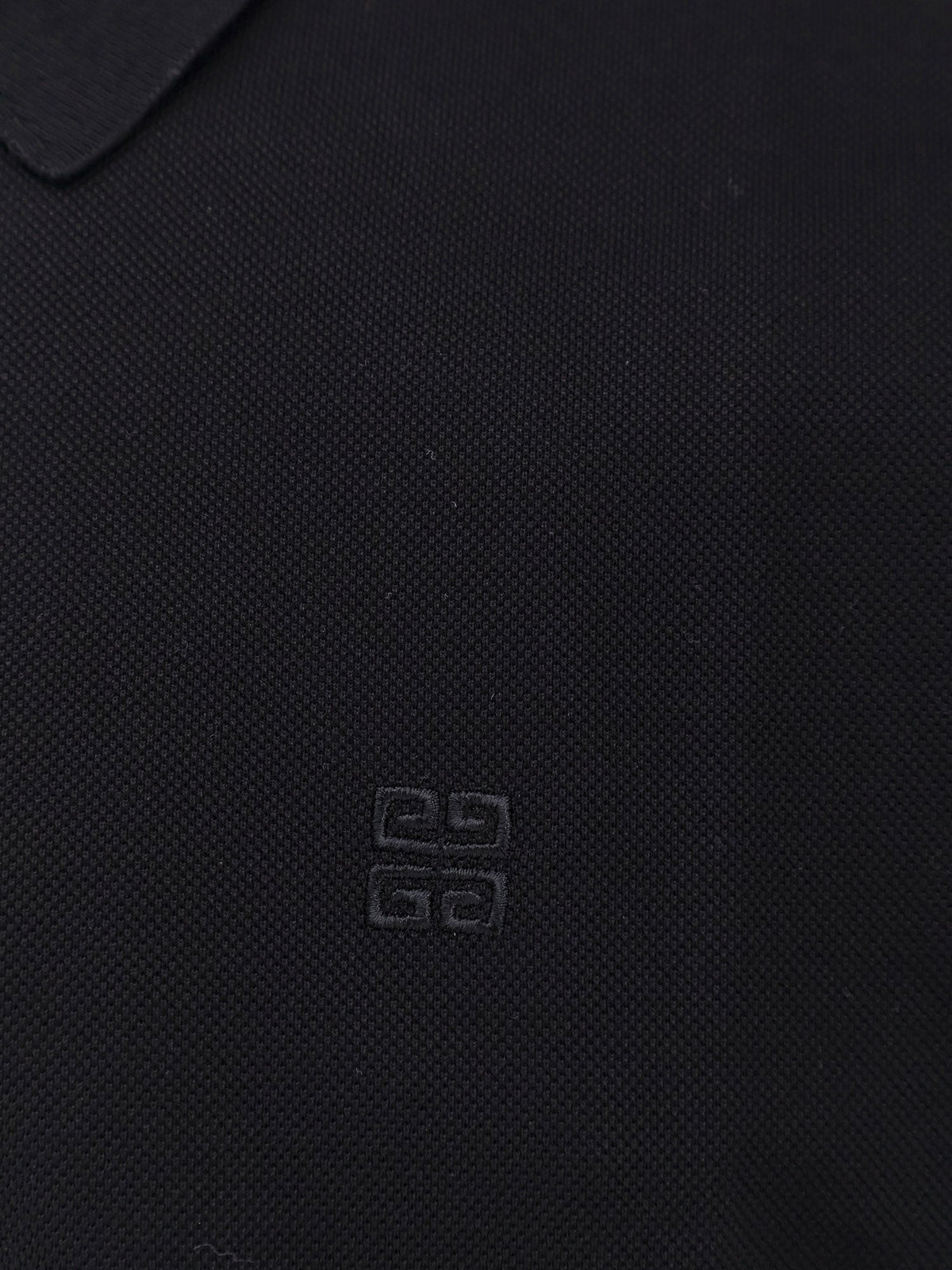 Givenchy Piqué cotton polo shirt with 4g embroidery - Nero
