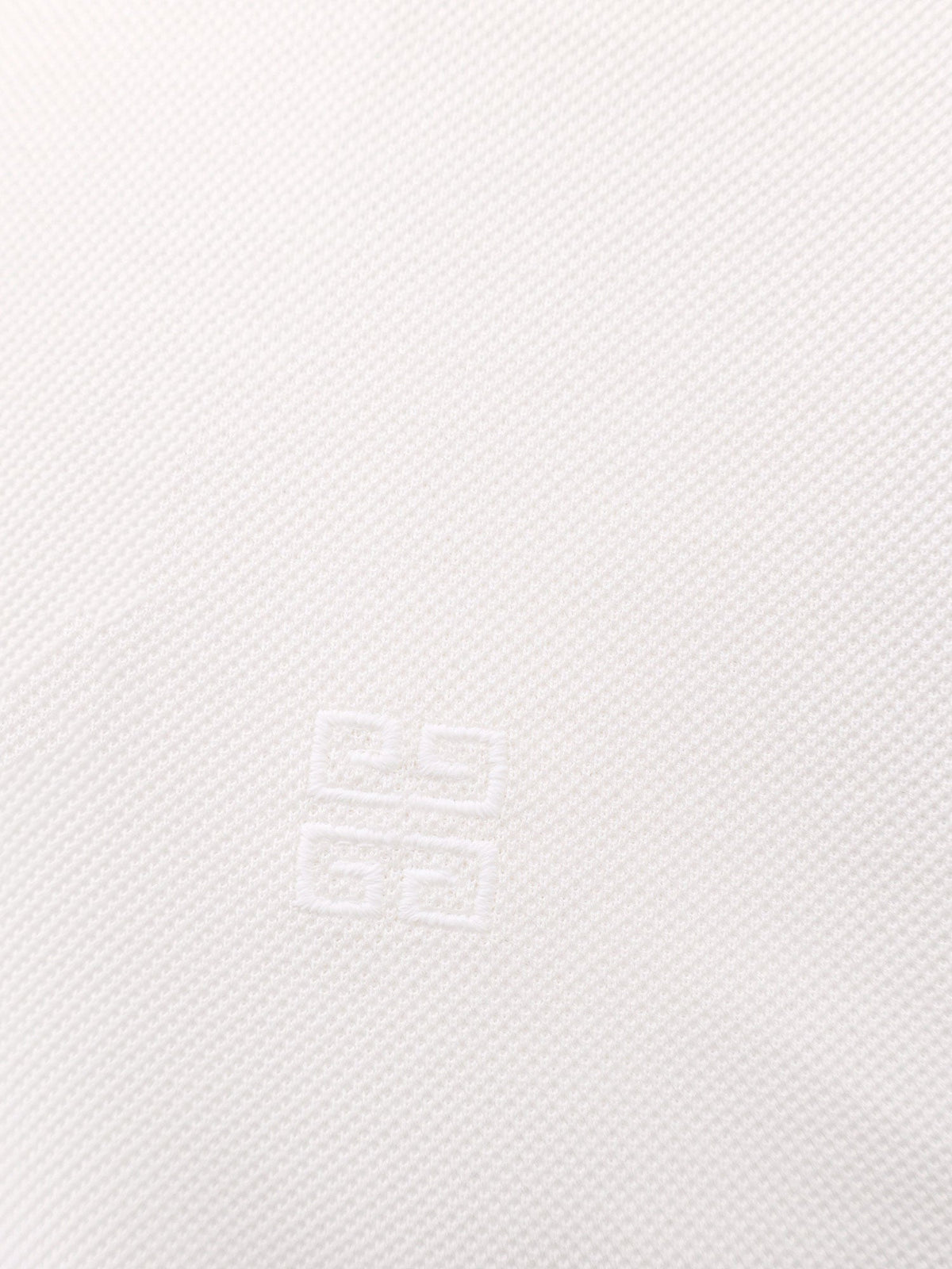 Givenchy Piqué cotton polo shirt with 4g embroidery - Bianco