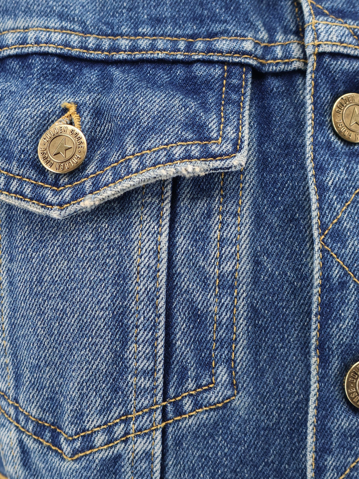 Golden Goose Deluxe Brand Slim Fit Denim Jacket - Blue