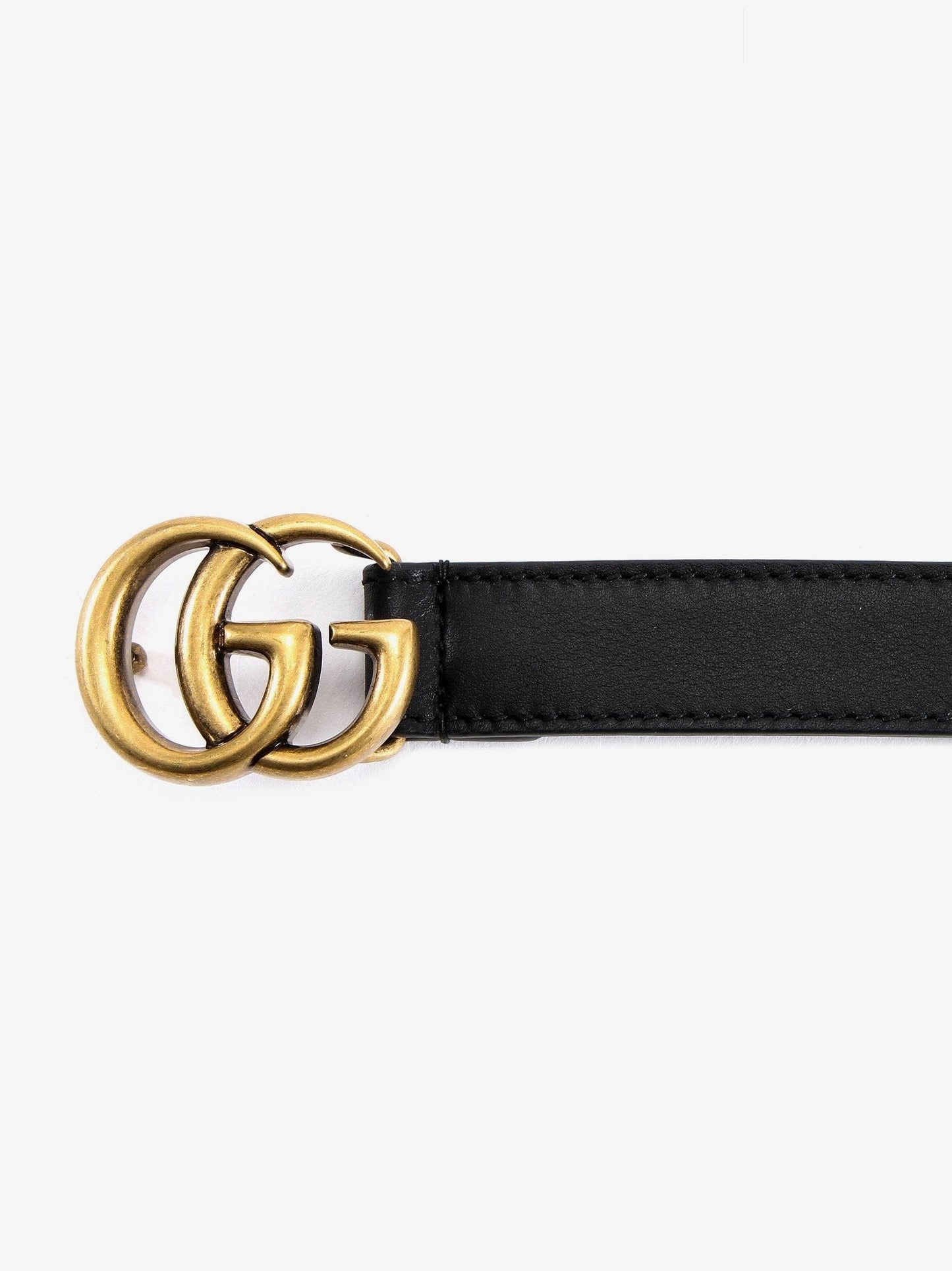 Gucci Leather Belt With All Over Gg Logo