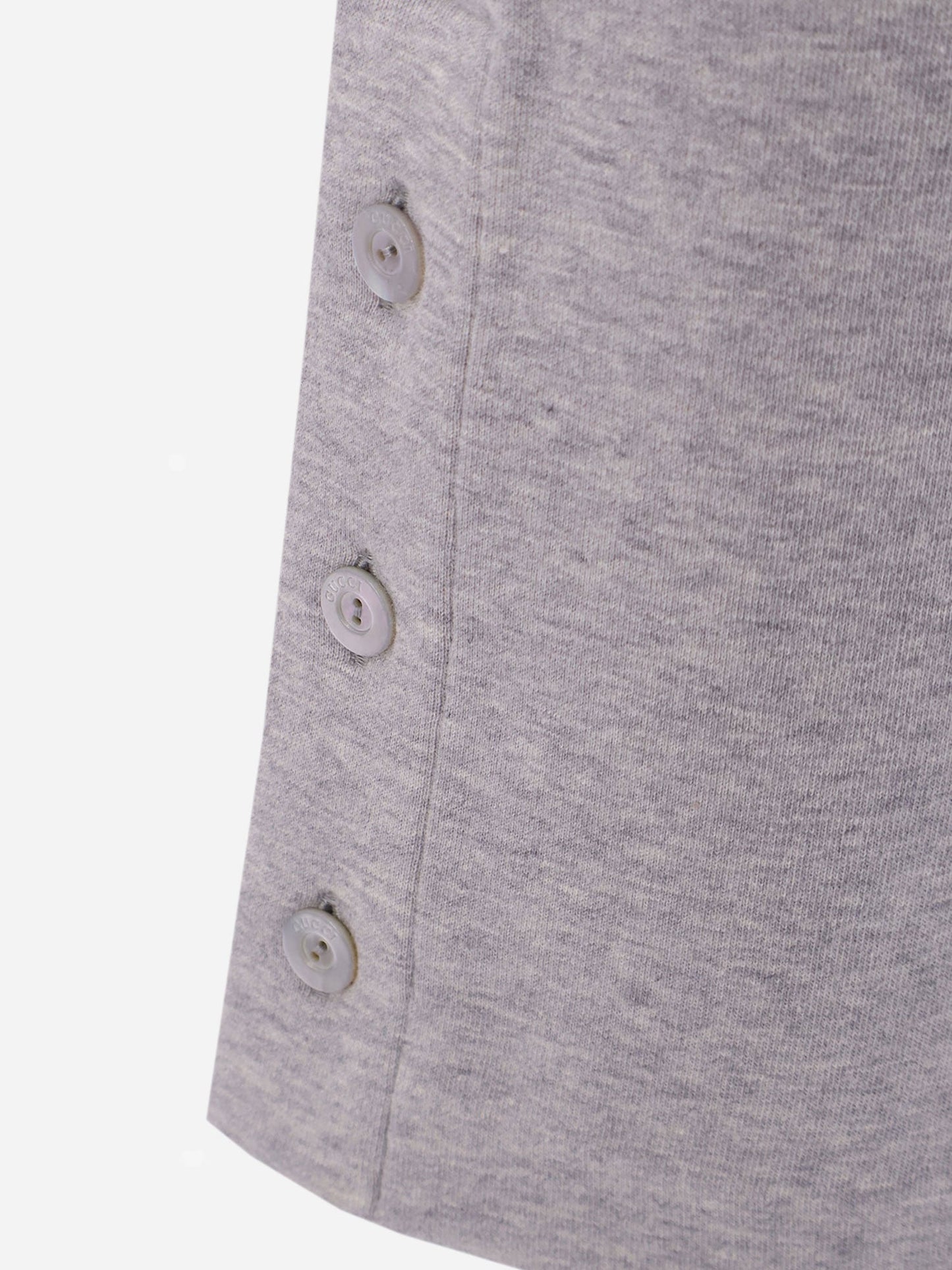 Gucci Cotton blend trouser with Web detail - Grey Melange