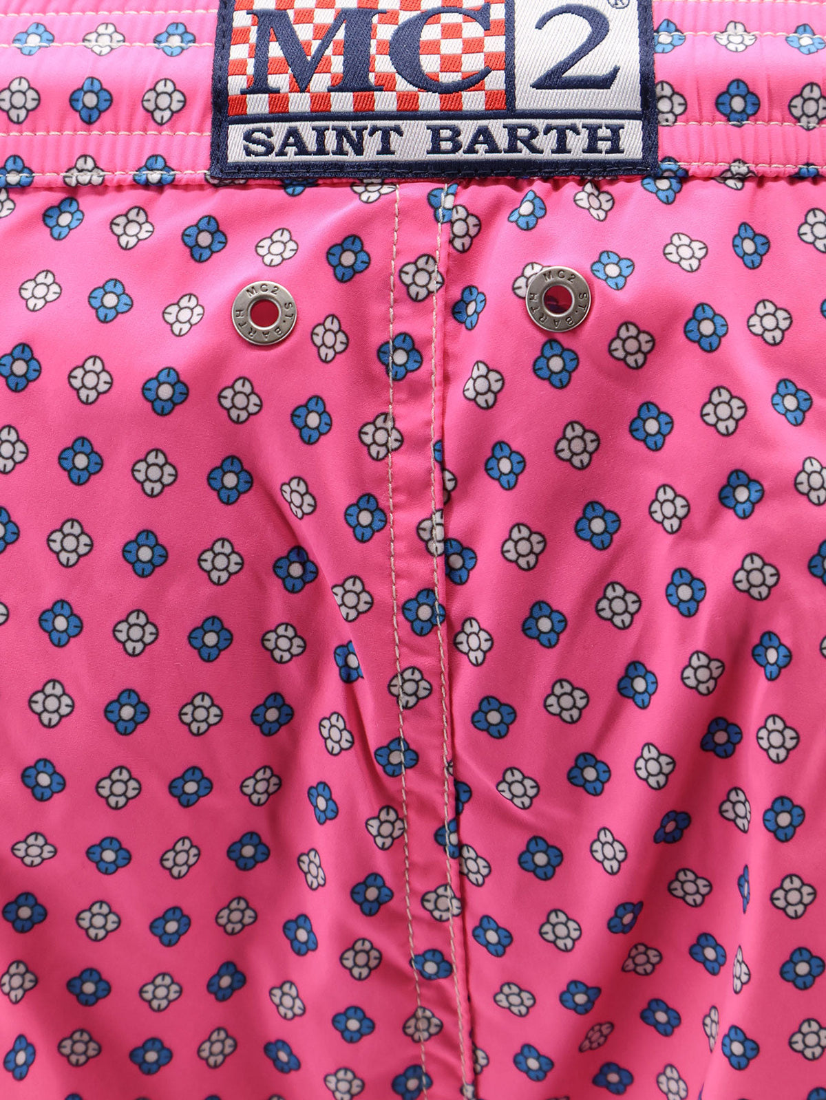 MC2 Saint Barth Nylon swim shorts with an all-over micro pattern - Rosa