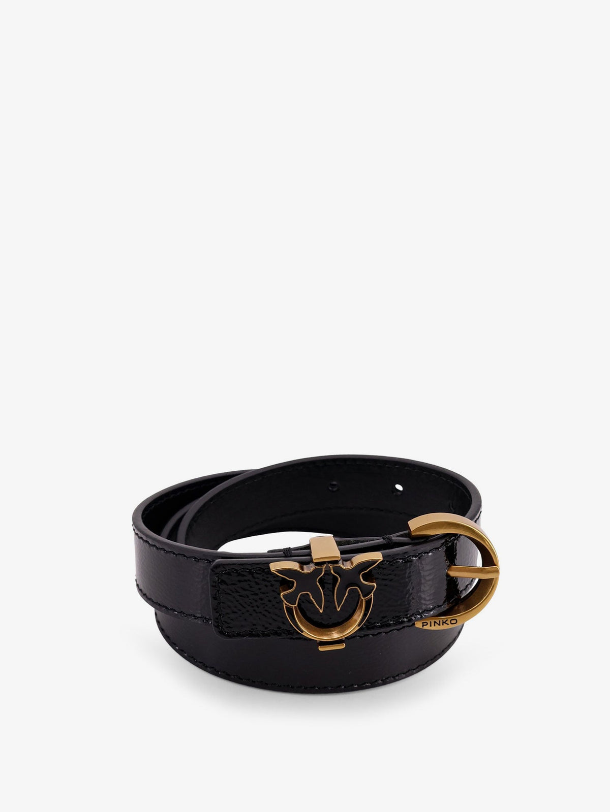 Pinko Tamboril leather belt - Nero