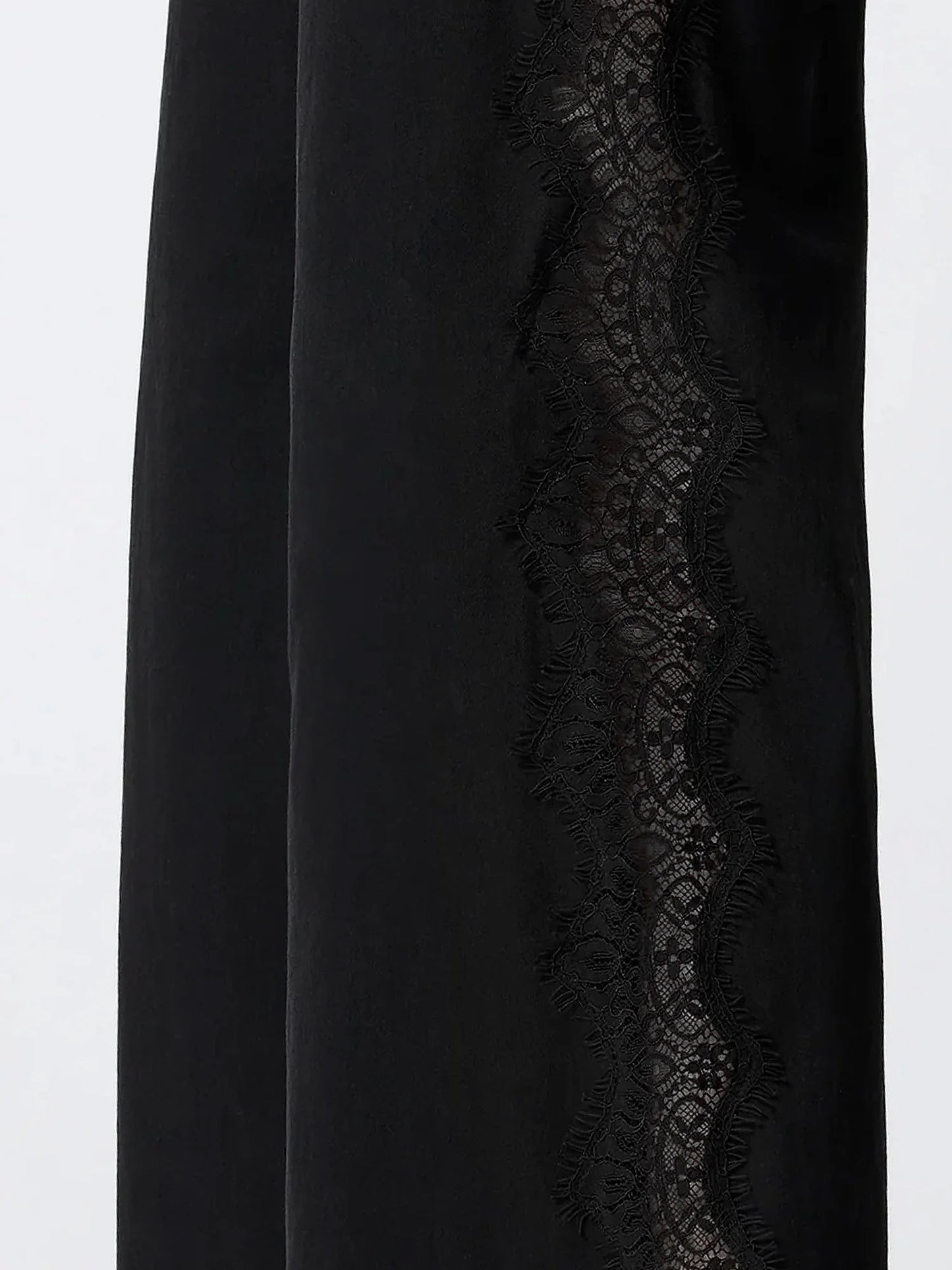 Pinko Denim Trousers With Lace Detail On The Side