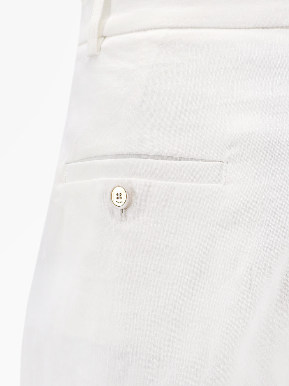 Pinko Byrana linen and viscose shorts - Bianco