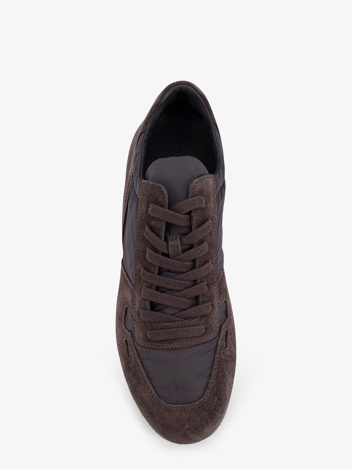 Rick Owens Minimal nylon and suede sneakers - Dark/Dust