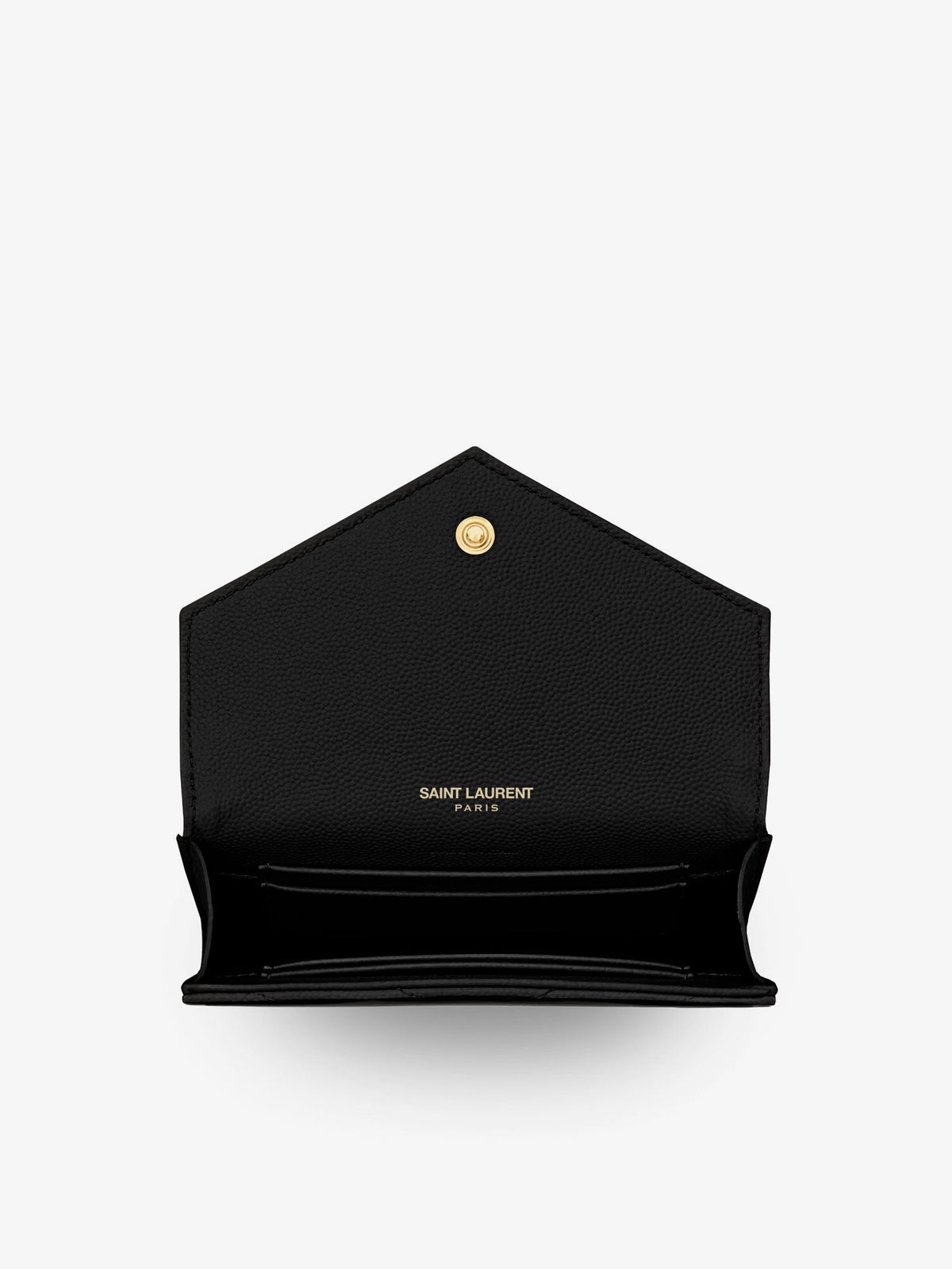 Saint Laurent Cassandre matalassé leather wallet - Nero