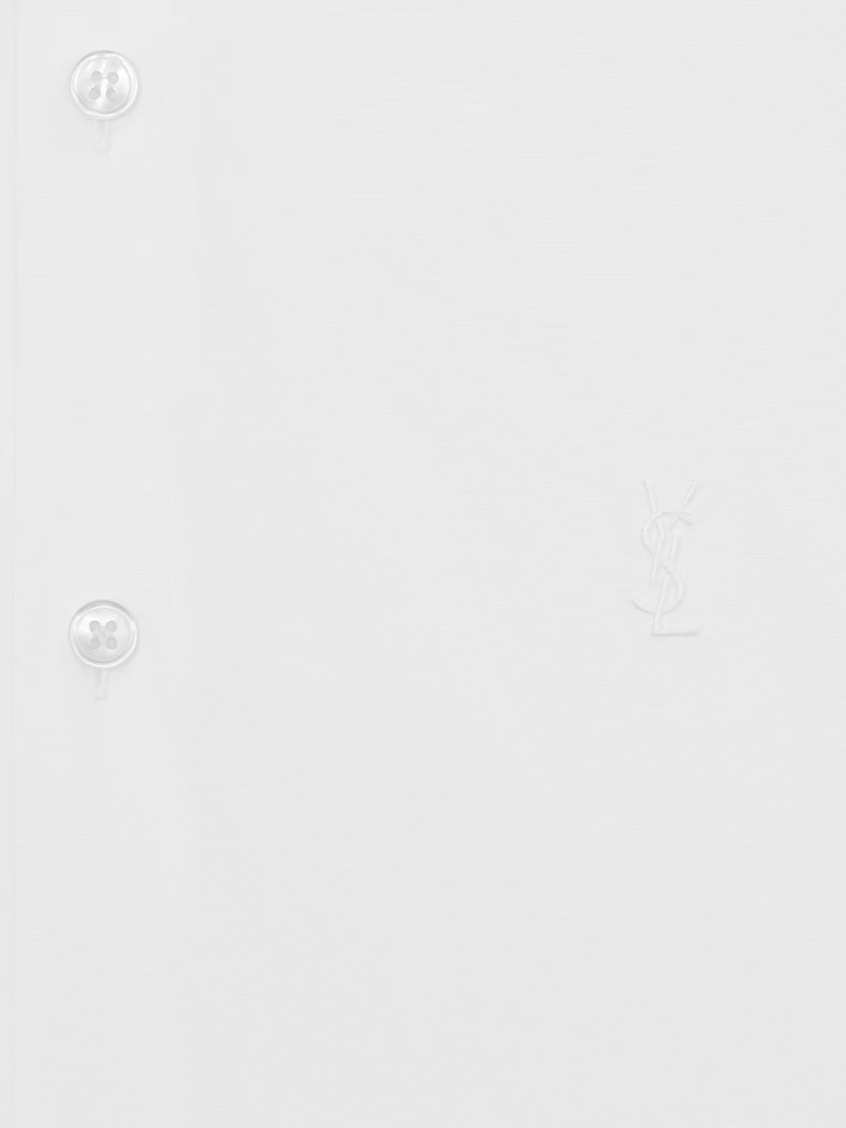 Saint Laurent Cassandre stretch cotton shirt - Blanc