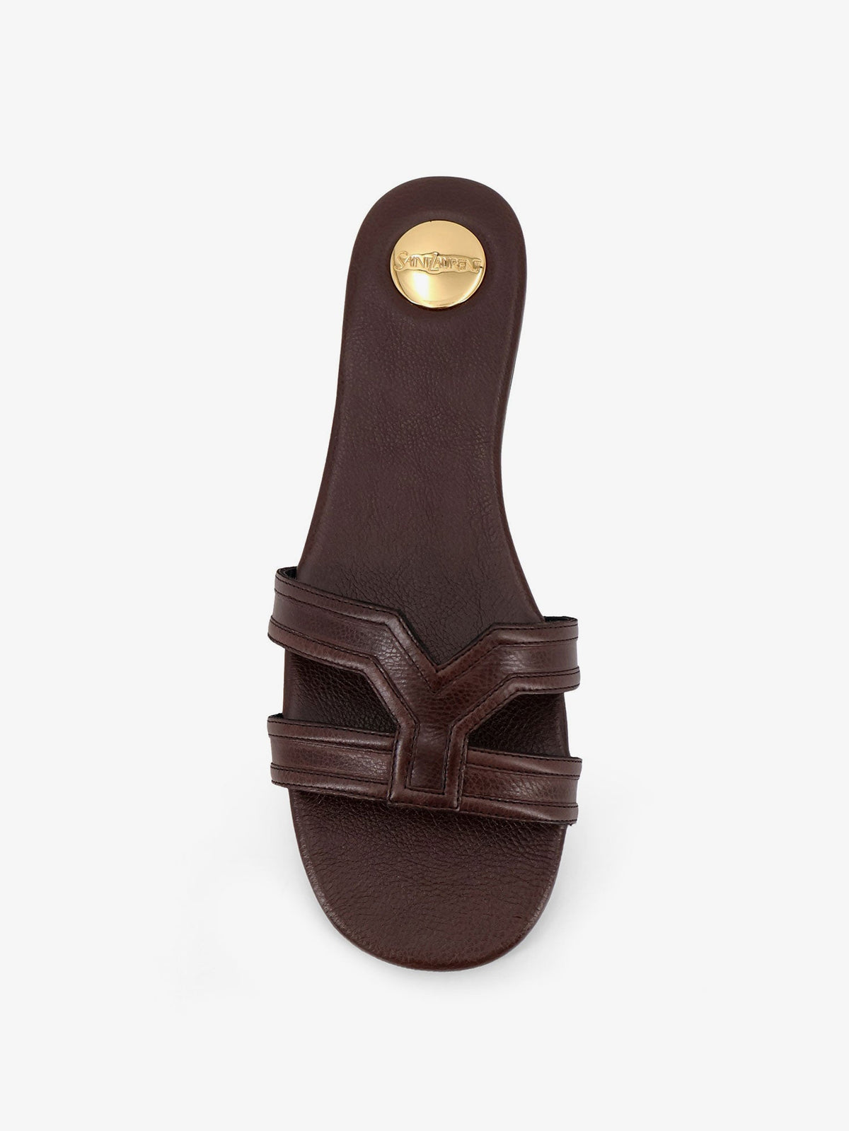Saint Laurent Mabrouka leather sandals - Paris Brown
