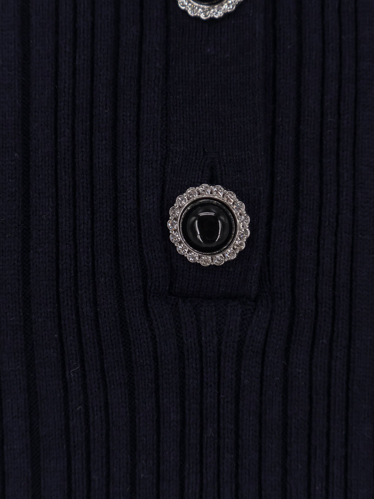 Self Portrait Ribbed mini dress - Navy