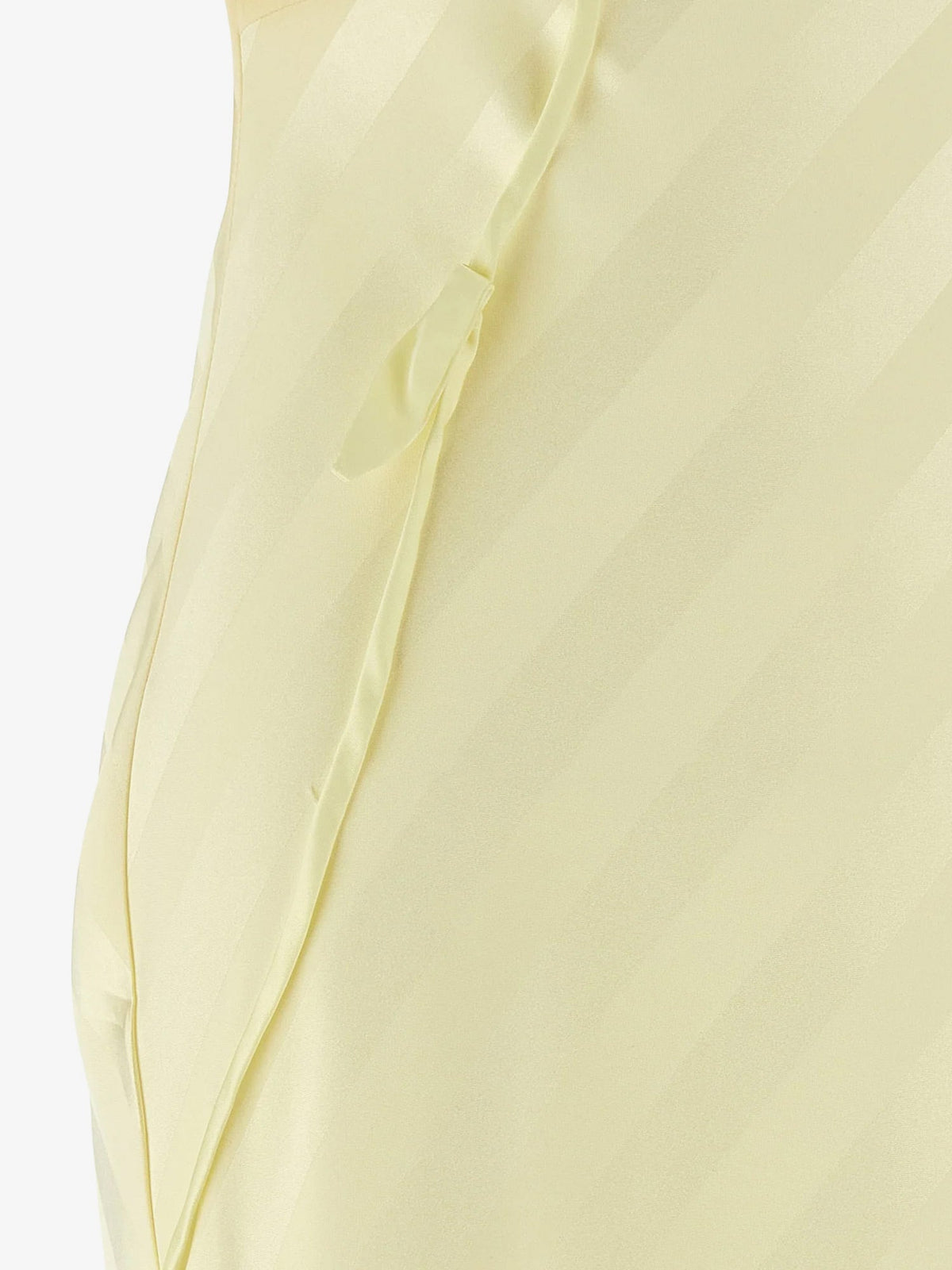 Self Portrait Striped satin long dress - Yellow