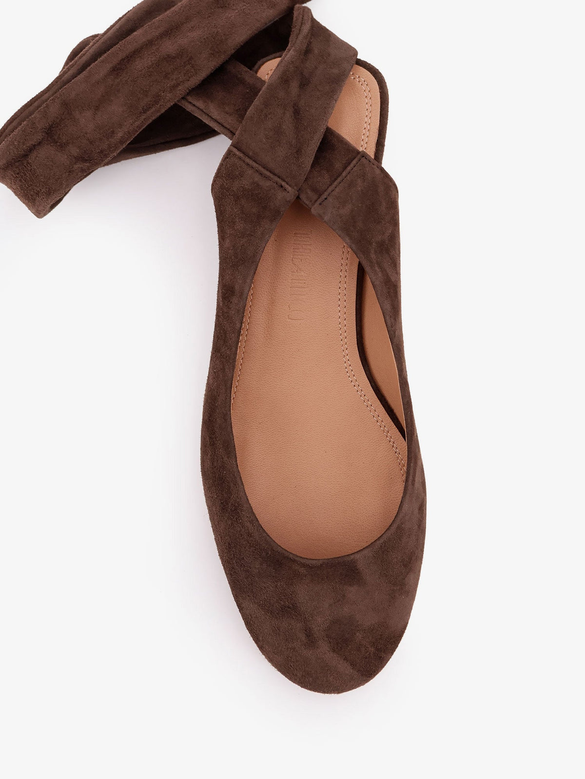 The Attico Cloe suede ballerinas - Dark Brown