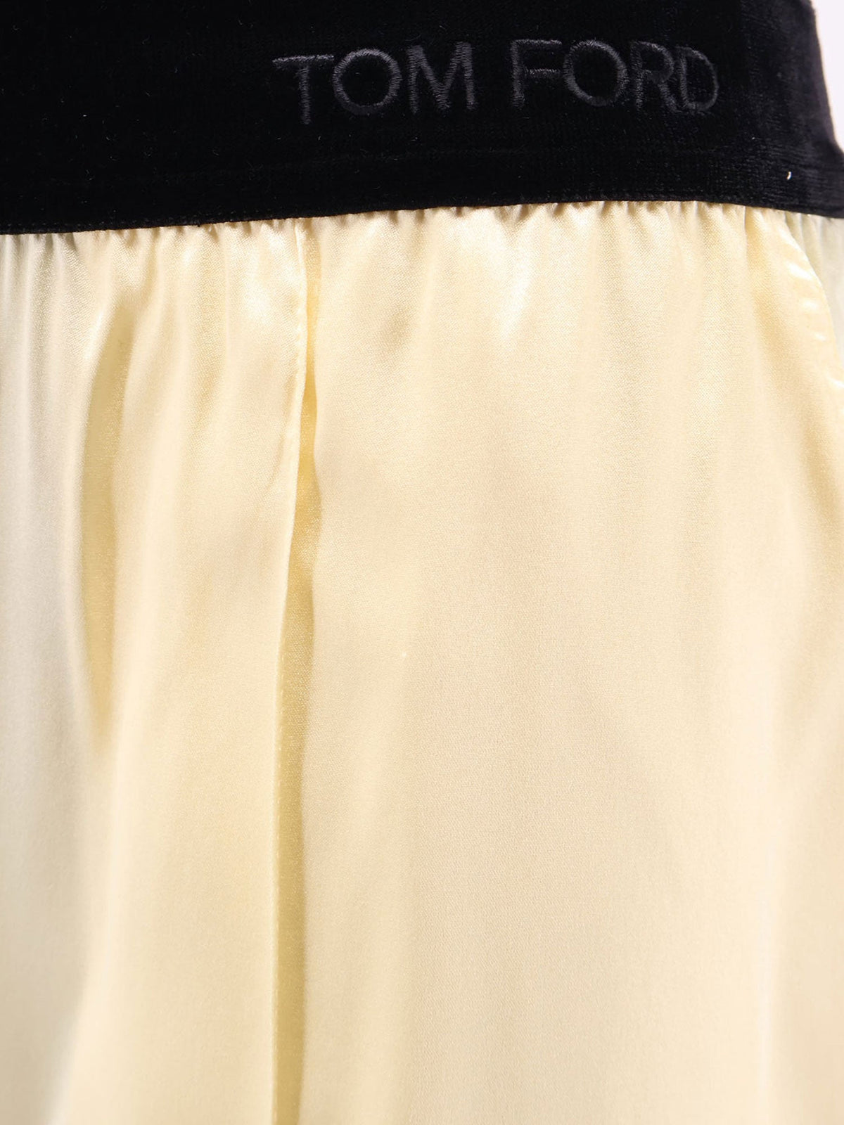 Tom Ford Pyjamas stretch satin trousers - Pale Lemon