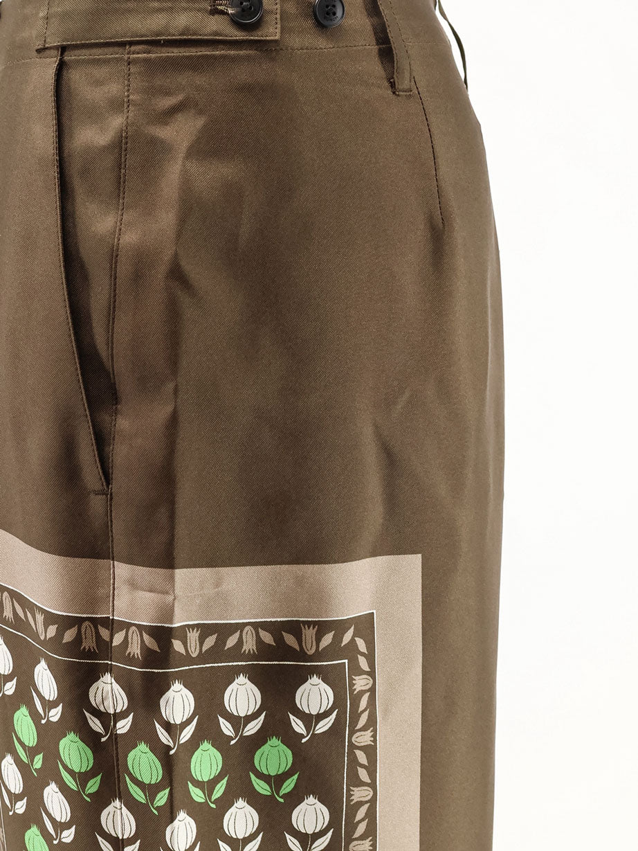Tory Burch Silk trousers - Chocolate