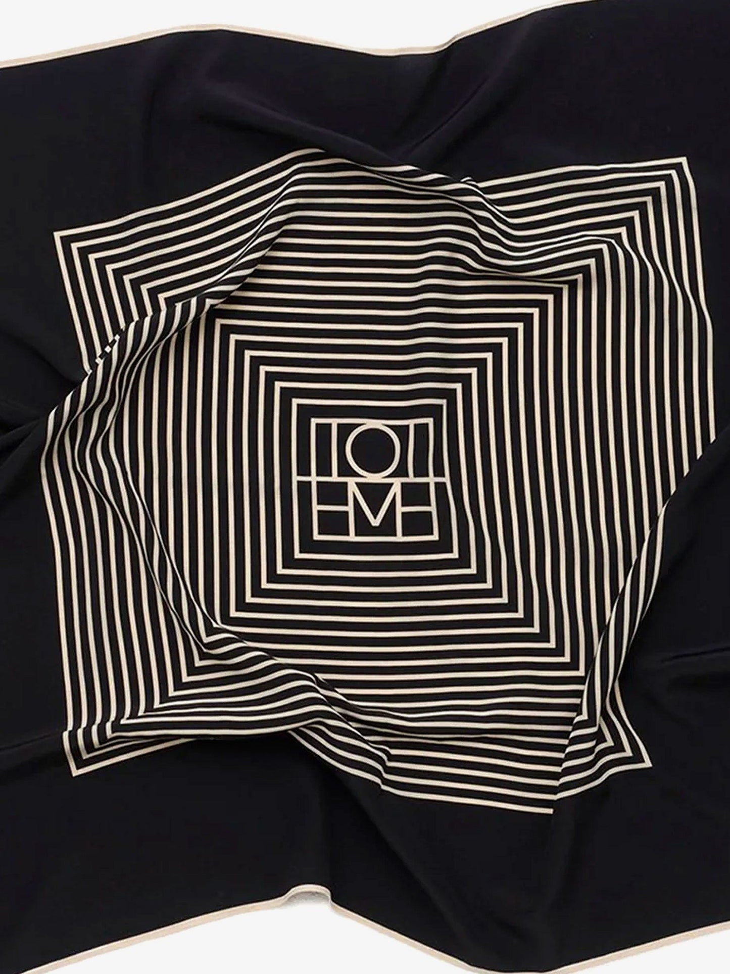 Toteme Centered Monogram Silk Foulard