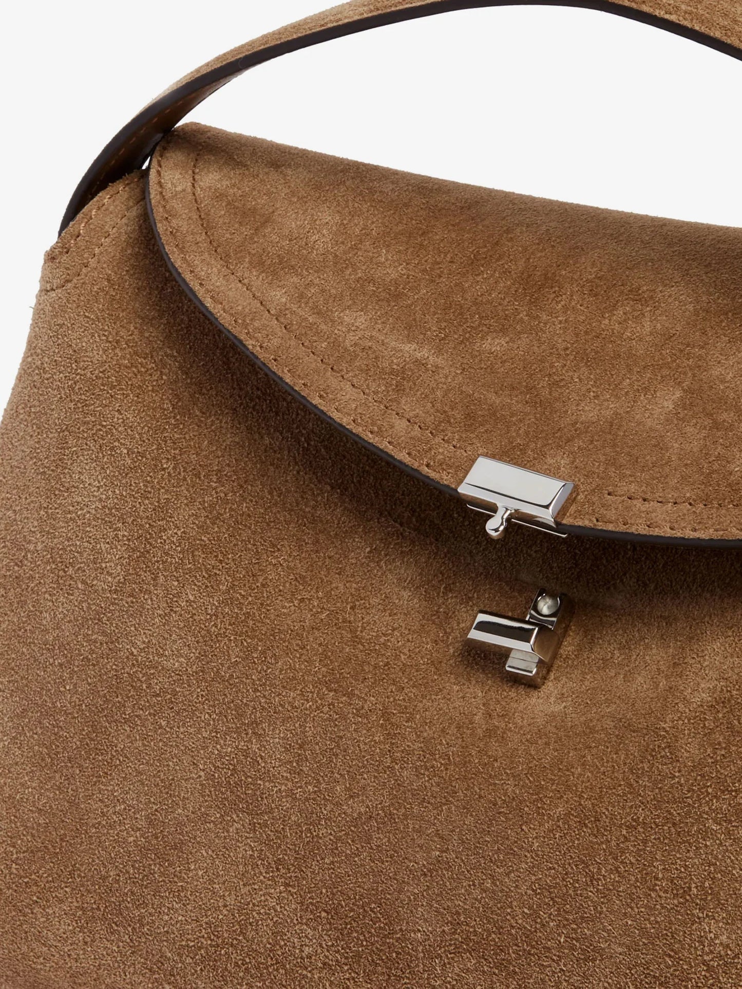 Toteme T Lock Suede Handbag