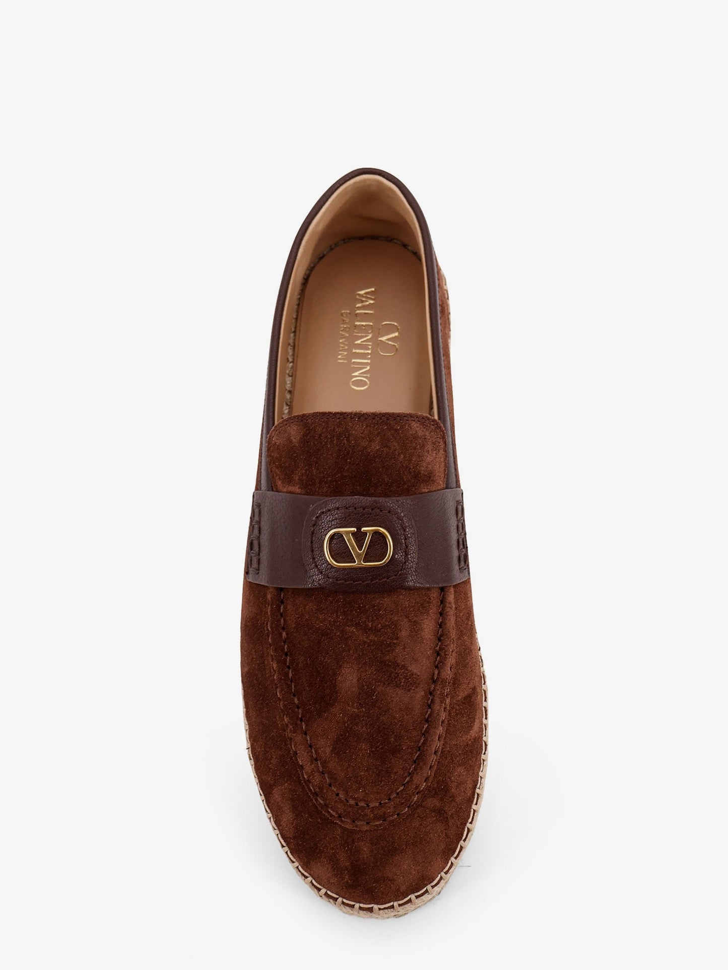 Valentino Garavani Suede Espadrilles With V Logo Signature
