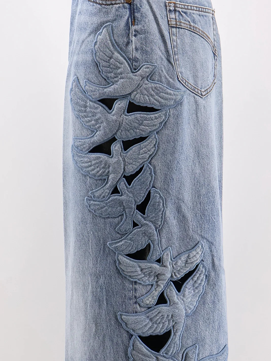 ZIMMERMANN - Alchemy Applique Relaxed Flare blue denim jeans