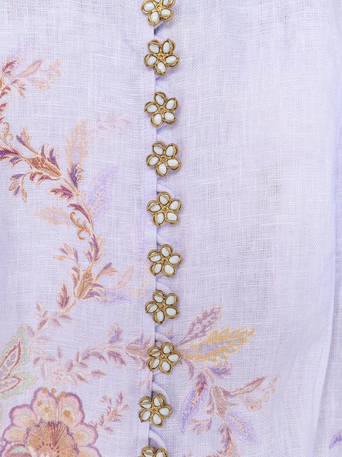 ZIMMERMANN - Luna Button linen dress