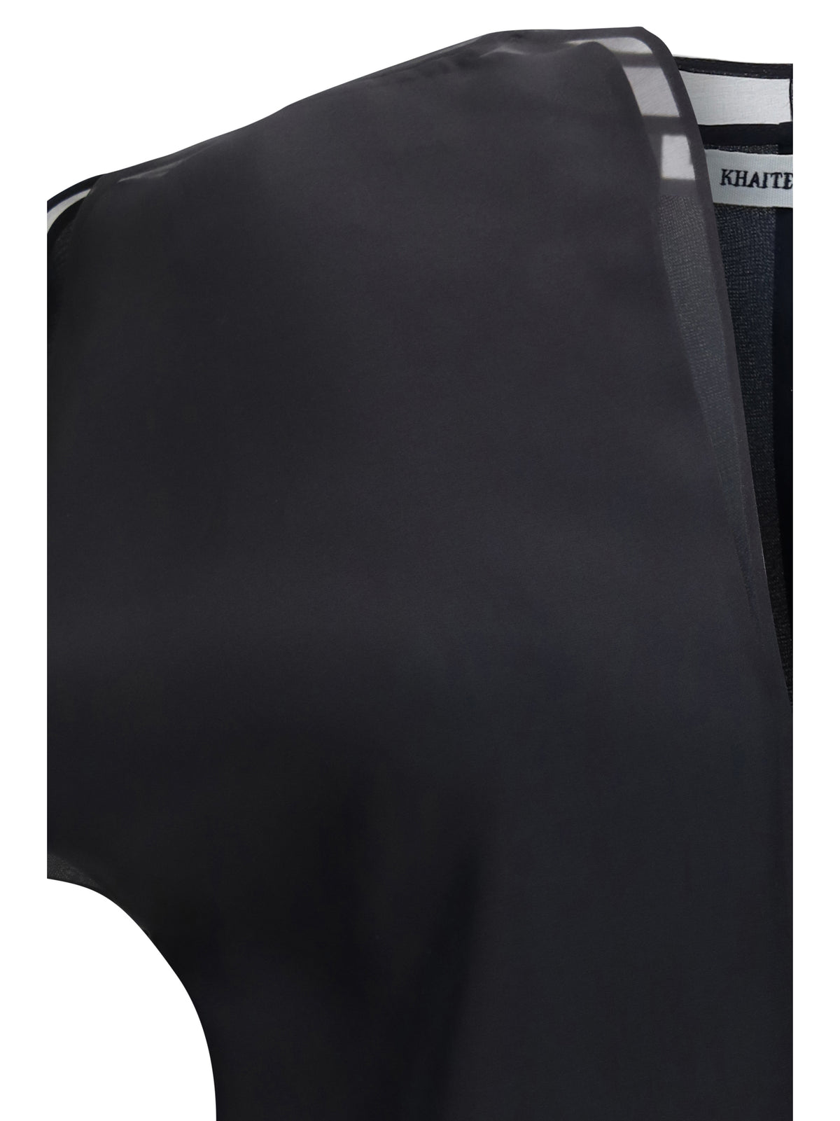 Khaite Briar silk organza Top - Black