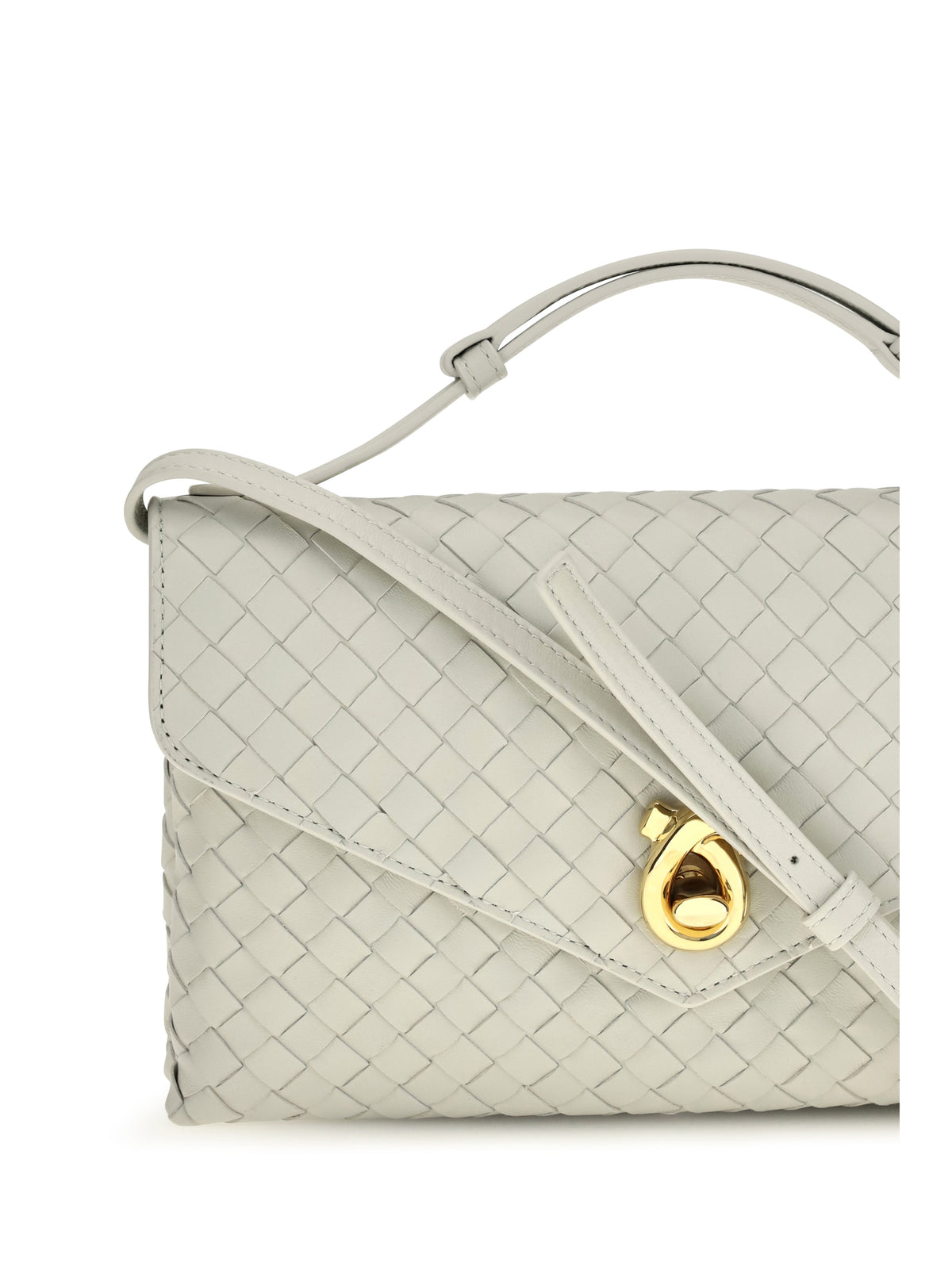 Bottega Veneta Knot Lock Shoulder Bag - Silica Grey-Mb