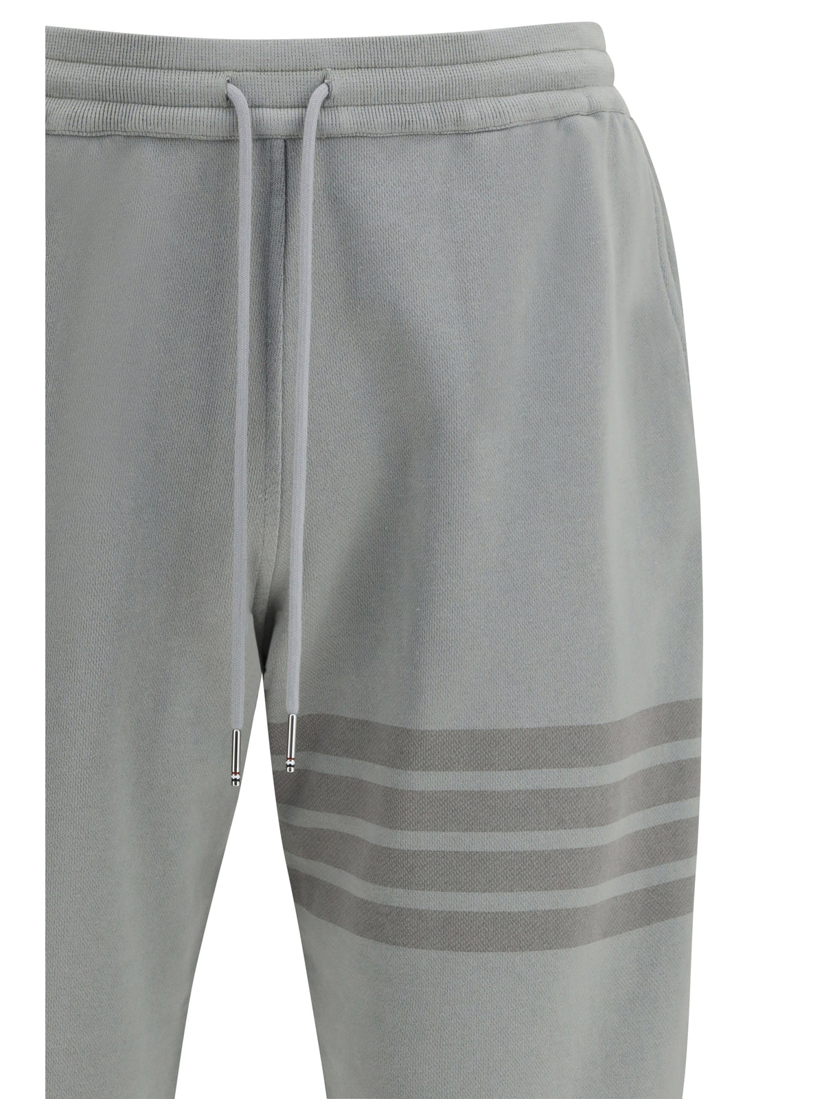 Thom Browne Cotton Sweatpants - Lt Grey