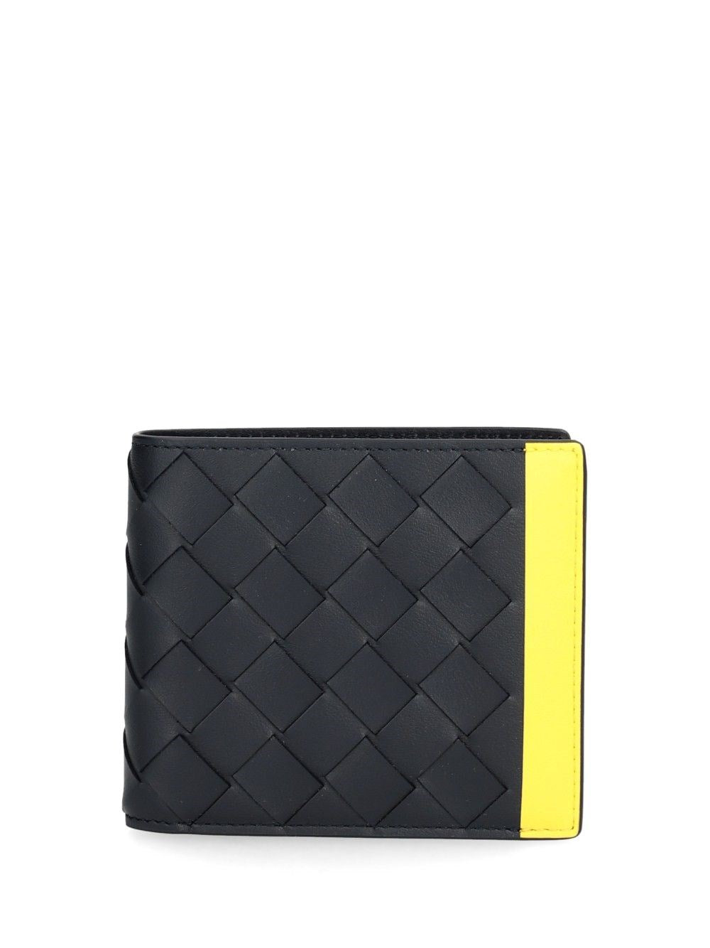 Bottega Veneta "Bi-Fold" Woven Wallet - Blue