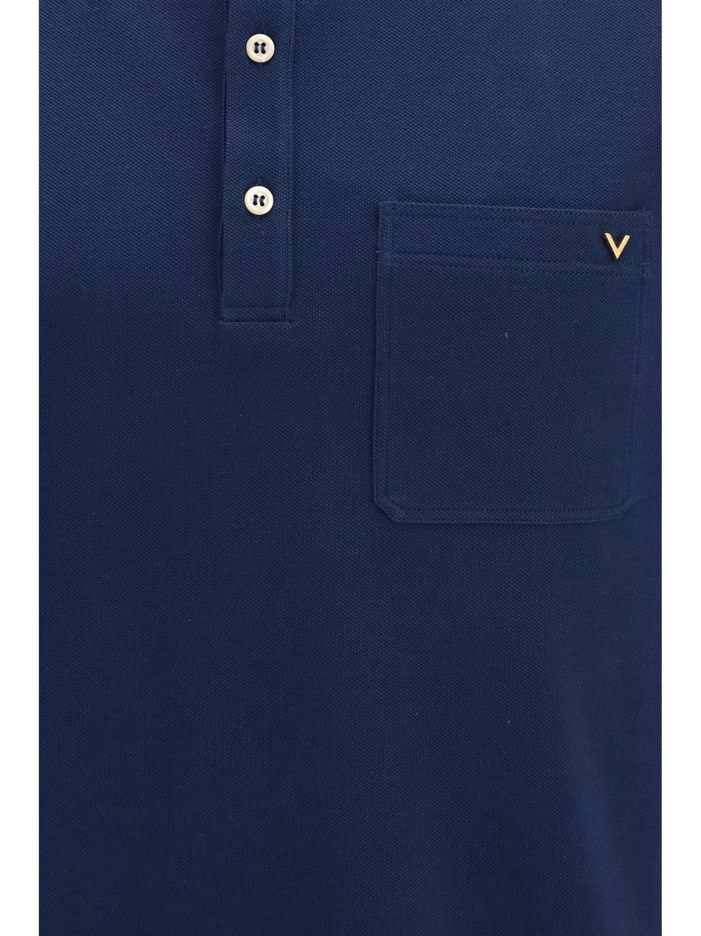 VALENTINO Cotton piqué Polo with VLogo