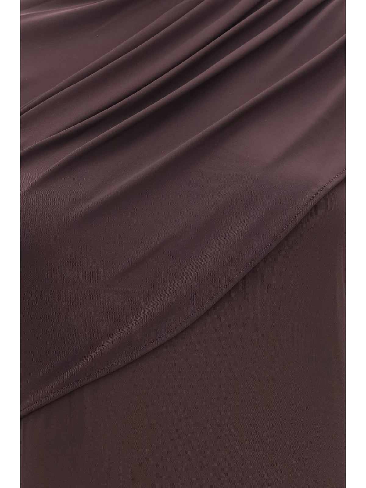 Courrèges Twist high neck jersey Dress - Burnt Red