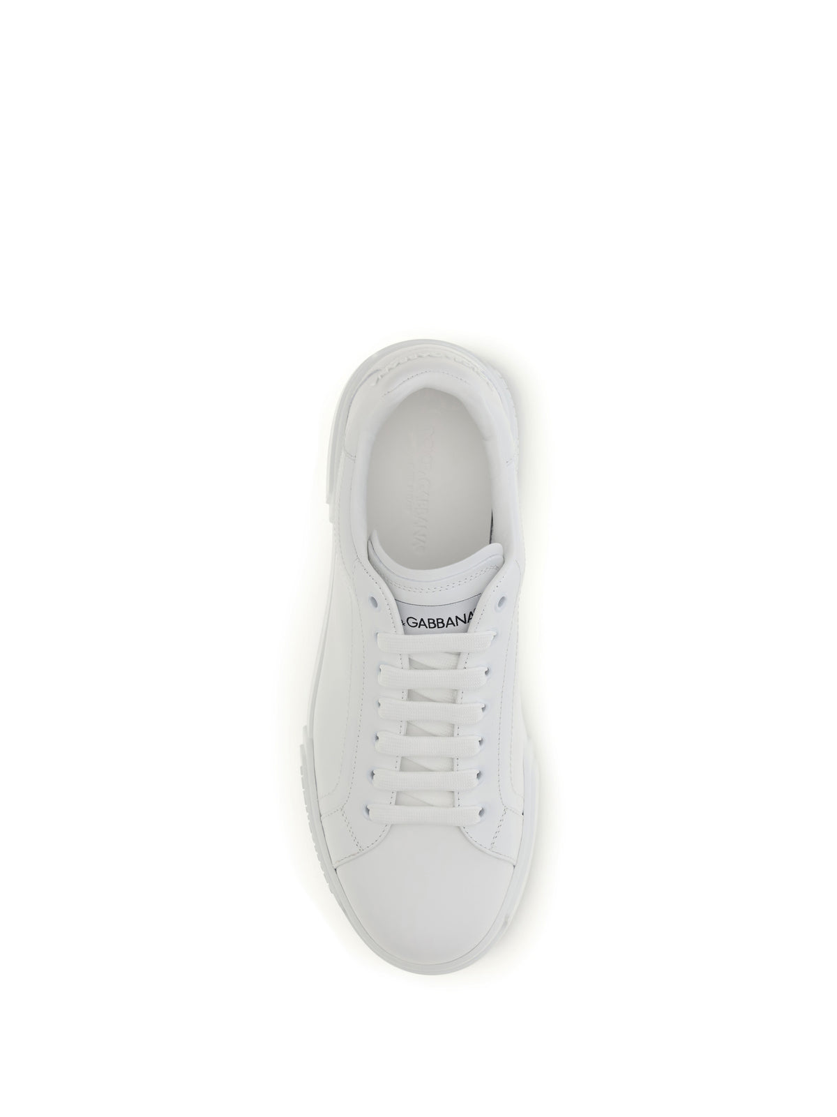 Dolce & Gabbana Leather Sneakers - White Ottico