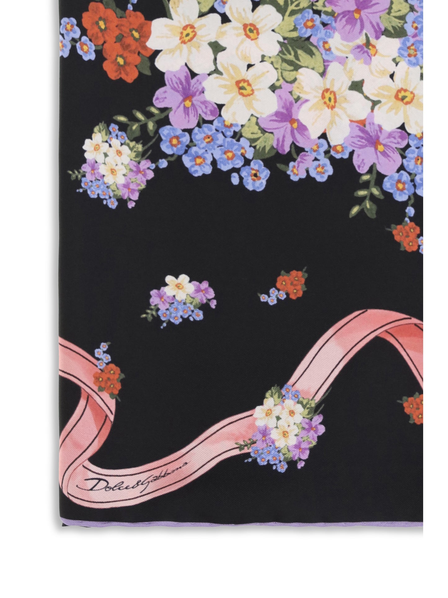 DOLCE & GABBANA Silk Scarf with floral print