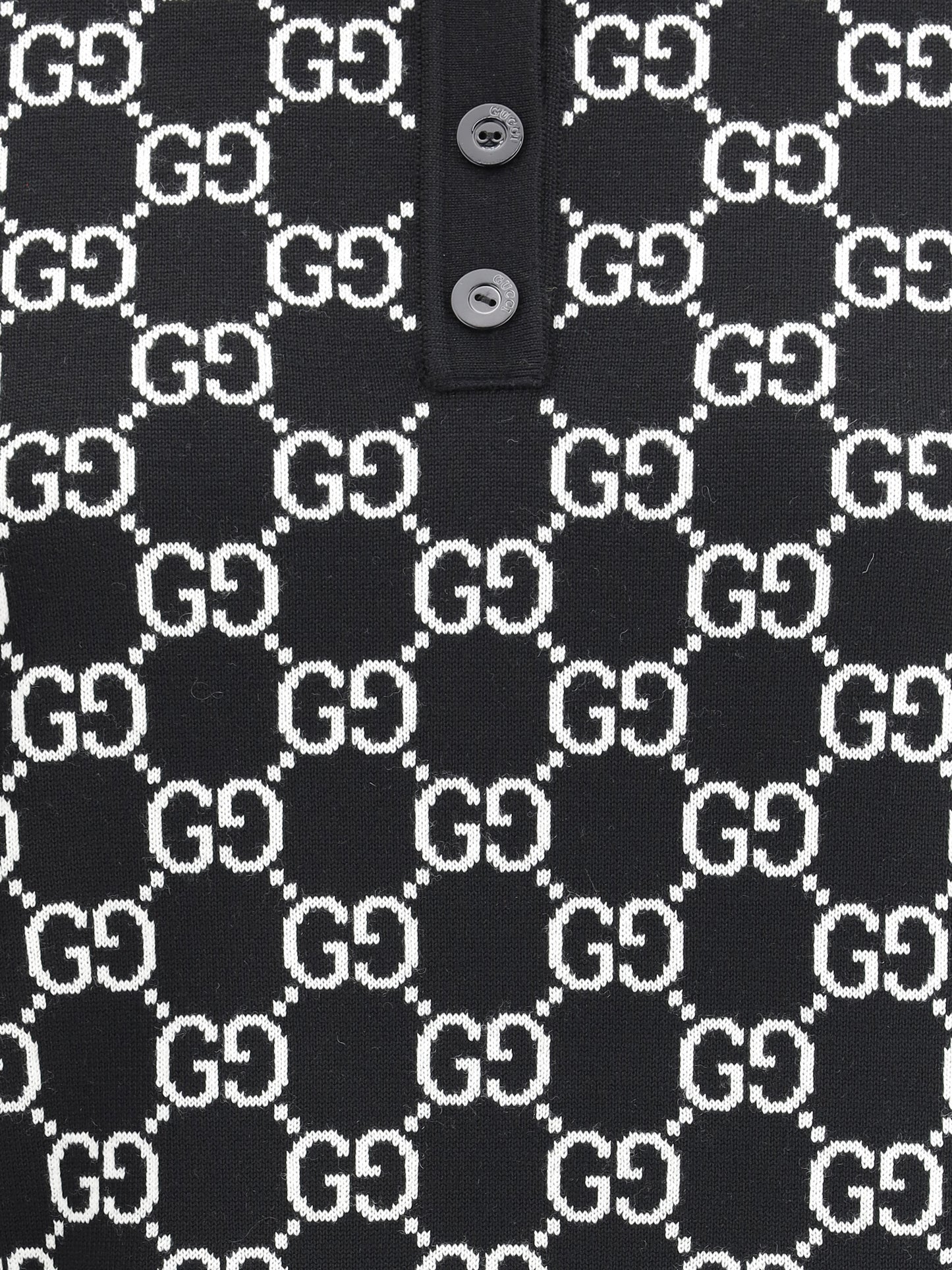 GUCCI GG wool jacquard Polo Top