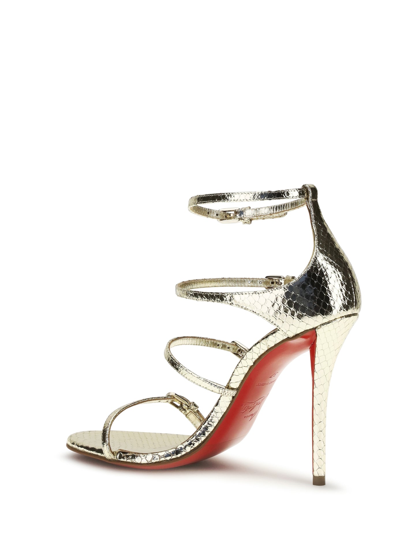 CHRISTIAN LOUBOUTIN Laminated python-print Sandals