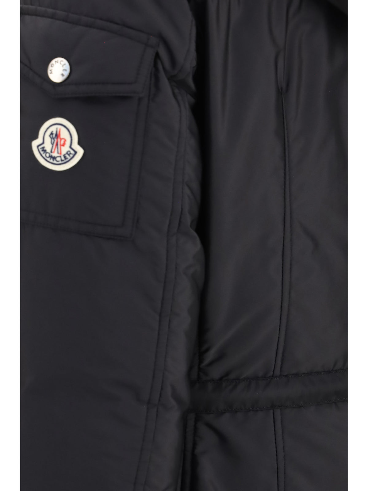 Moncler Long padded Moustique Parka - Black