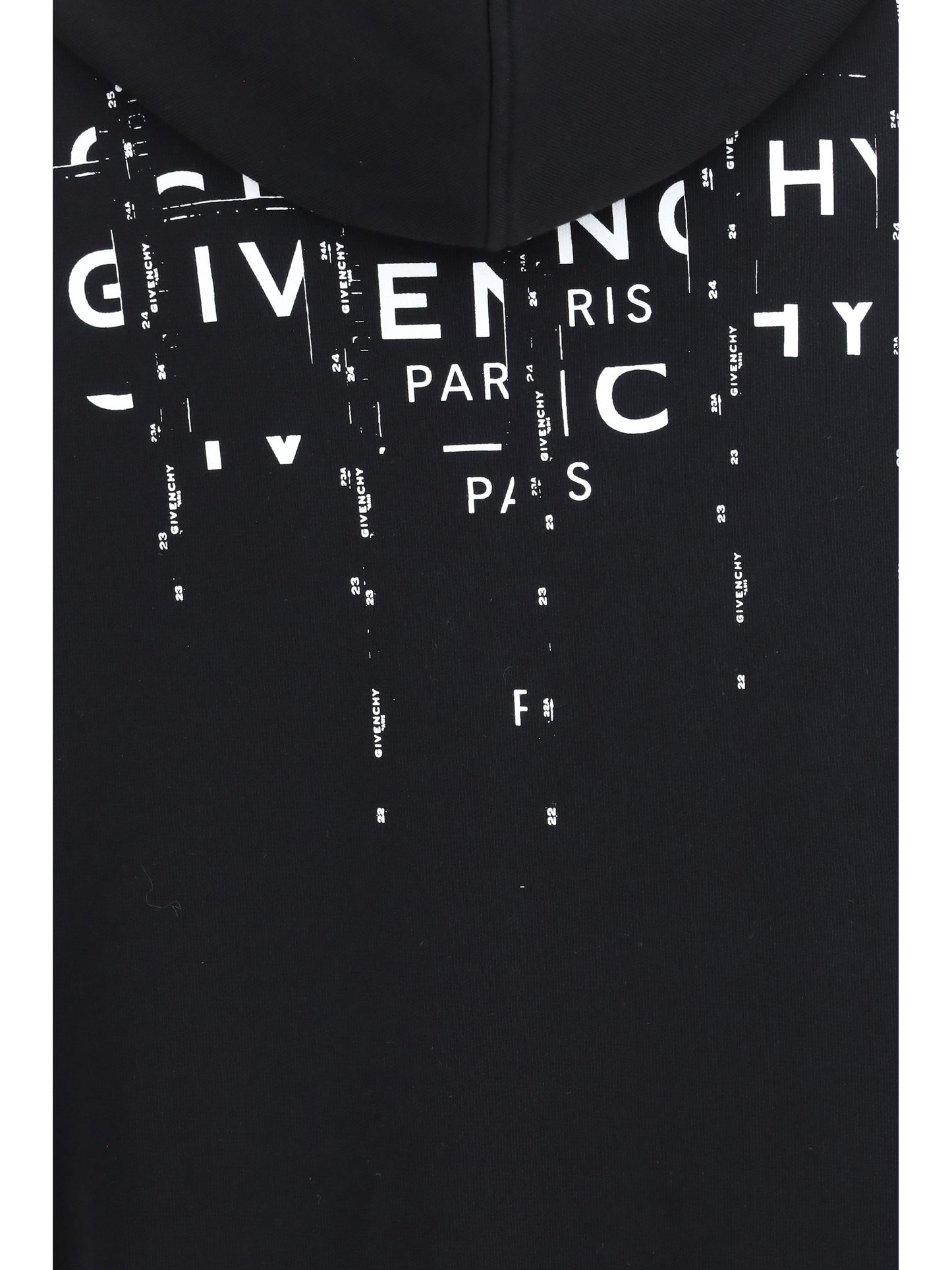Givenchy Photographic Negative print fleece zip Hoodie - Black