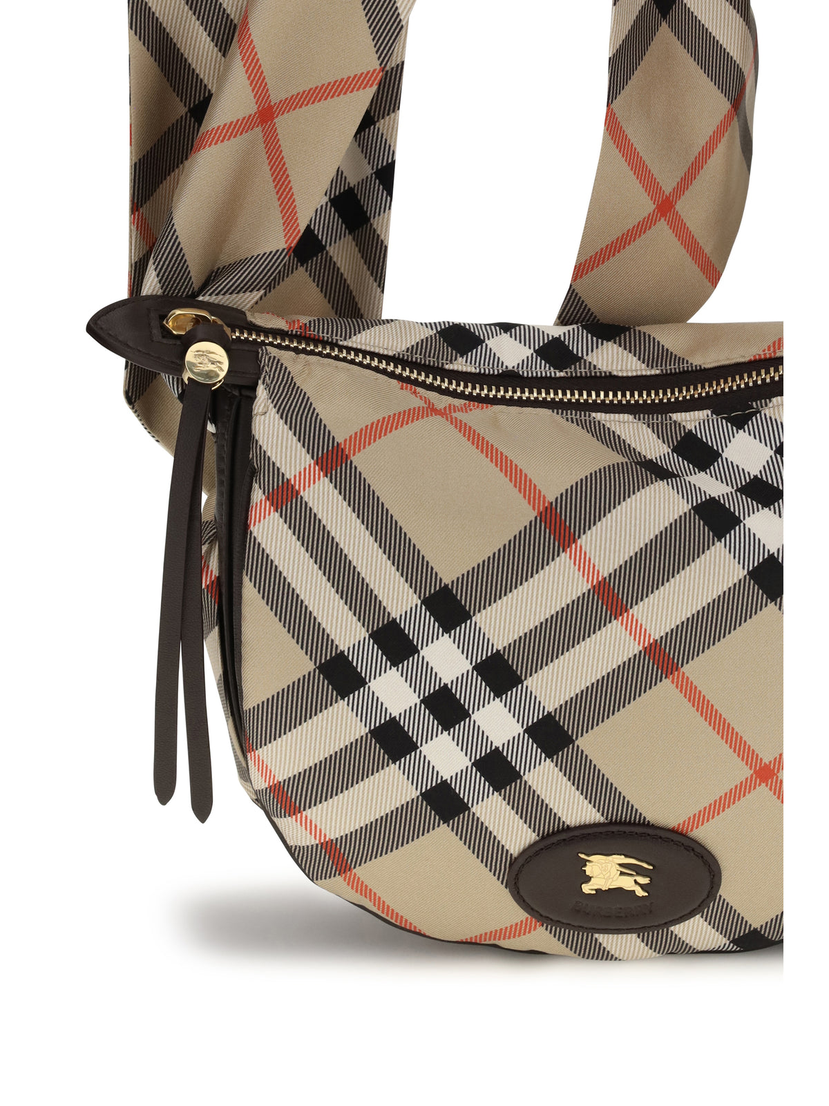 Burberry Ribbon silk twill Shoulder Bag - Sand